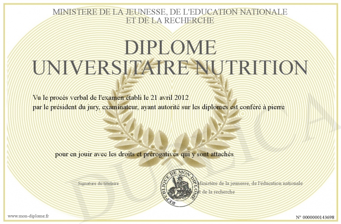 diplome universitaire de nutrition paris 5